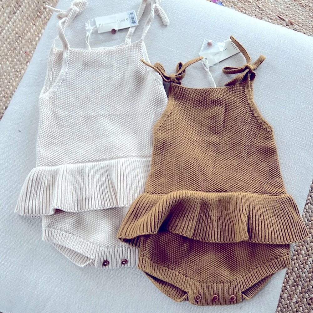 NWT Set of Two Quincy Mae Bubble Rompers size 2-3years